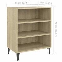 Dressoir 57x35x70 cm bewerkt hout sonoma eikenkleurig 6