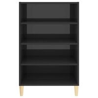 Dressoir 57x35x90 cm bewerkt hout hoogglans grijs 4