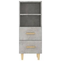 Dressoir 34,5x34x90 cm bewerkt hout betongrijs 6