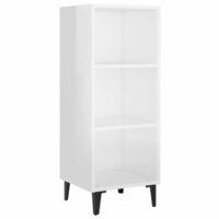 Dressoir 34,5x32,5x90 cm bewerkt hout hoogglans wit 2