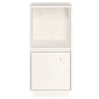 Dressoir 38x35x80 cm massief grenenhout wit 3