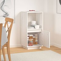 Dressoir 38x35x80 cm massief grenenhout wit 7