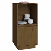Dressoir 38x35x80 cm massief grenenhout honingbruin 9