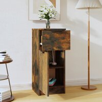 Dressoir 30x30x70 cm bewerkt hout gerookt eikenkleurig 3