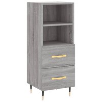 Dressoir 34,5x34x90 cm bewerkt hout grijs sonoma eikenkleurig 2
