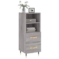 Dressoir 34,5x34x90 cm bewerkt hout grijs sonoma eikenkleurig 3