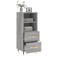 Dressoir 34,5x34x90 cm bewerkt hout grijs sonoma eikenkleurig 4