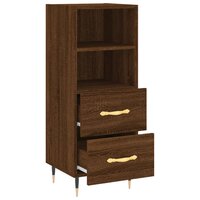 Dressoir 34,5x34x90 cm bewerkt hout bruin eikenkleur 5