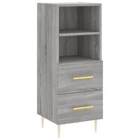 Dressoir 34,5x34x90 cm bewerkt hout grijs sonoma eikenkleurig 2
