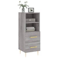 Dressoir 34,5x34x90 cm bewerkt hout grijs sonoma eikenkleurig 3