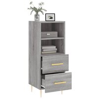 Dressoir 34,5x34x90 cm bewerkt hout grijs sonoma eikenkleurig 4