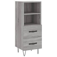Dressoir 34,5x34x90 cm bewerkt hout grijs sonoma eikenkleurig 2