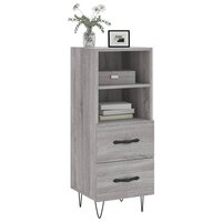 Dressoir 34,5x34x90 cm bewerkt hout grijs sonoma eikenkleurig 3