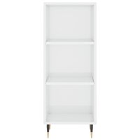 Dressoir 34,5x32,5x90 cm bewerkt hout hoogglans wit 4