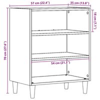 Dressoir 57x35x75 cm bewerkt hout oud houtkleurig 9