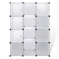 Kast met 9 compartimenten modulair 109x36,5x143 cm wit  3