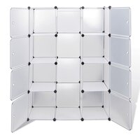 Kast met 9 compartimenten modulair 109x36,5x143 cm wit  4