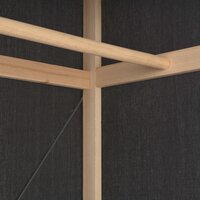 Kledingkast 79x40x170 cm stof grijs 5