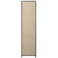 Kledingkast met vakken en stangen 150x45x176 cm stof cr&egrave;me 5
