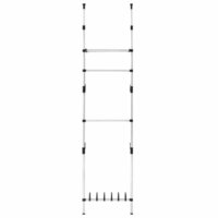 Kledingkastsysteem met stangen en schap telescopisch aluminium 6