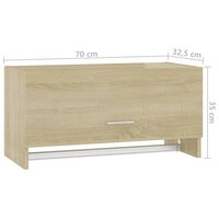 Kledingkast 70x32,5x35 cm bewerkt hout sonoma eikenkleurig 9