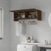 Kledingkast 100x32,5x35 cm bewerkt hout bruin eikenkleur 7