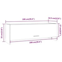 Kledingkast 100x32,5x35 cm bewerkt hout bruin eikenkleur 9