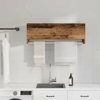 Kledingkast 100x32,5x35 cm bewerkt hout oud houtkleurig 3