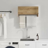 Kledingkast 70x32,5x35 cm bewerkt hout artisanaal eikenkleur 3