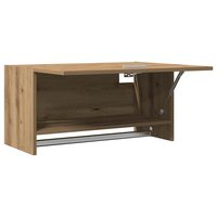 Kledingkast 70x32,5x35 cm bewerkt hout artisanaal eikenkleur 9