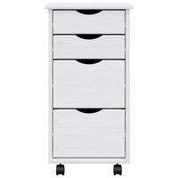 Ladekast MOSS verrijdbaar massief grenenhout wit 5