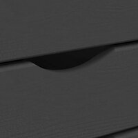 Ladekast MOSS verrijdbaar massief grenenhout grijs 8