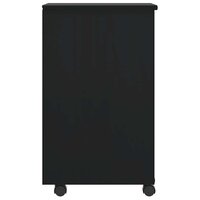 Ladekast MOSS verrijdbaar massief grenenhout zwart 4