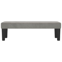 Bankje 100x30x30 cm fluweel lichtgrijs 3