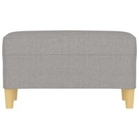 Bankje 70x35x41 cm stof lichtgrijs 3