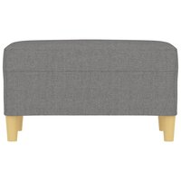 Bankje 70x35x41 cm stof donkergrijs 3