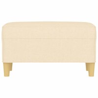 Bankje 70x35x41 cm stof cr&egrave;mekleurig 3