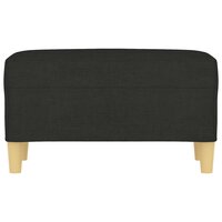 Bankje 70x35x41 cm stof zwart 3