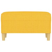 Bankje 70x35x41 cm stof lichtgeel 3