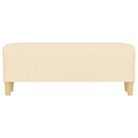 Bankje 100x35x41 cm stof cr&egrave;mekleurig 3