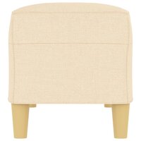 Bankje 100x35x41 cm stof cr&egrave;mekleurig 4