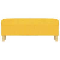 Bankje 100x35x41 cm stof lichtgeel 3