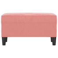 Bankje 70x35x41 cm fluweel roze 3