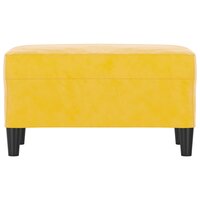 Bankje 70x35x41 cm fluweel geel 3