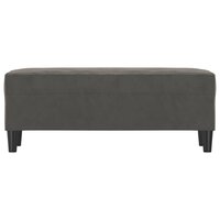 Bankje 100x35x41 cm fluweel donkergrijs 3