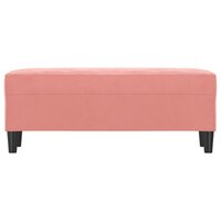 Bankje 100x35x41 cm fluweel roze 3