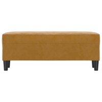 Bankje 100x35x41 cm fluweel bruin 3