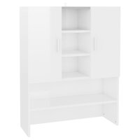 Wasmachinekast 70,5x25,5x90 cm hoogglans wit 2