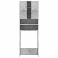 Wasmachinekast 64x25,5x190 cm betongrijs 3