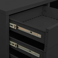 Kantoorkast met plantenbak 90x40x125 cm staal antracietkleurig 8